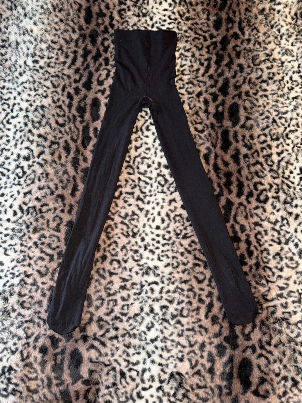 Black Opaque Nylons Super comfortable High-Waist Shaping Tights OSFM